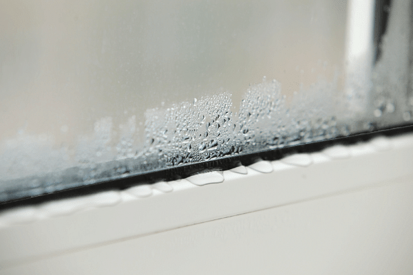 Condensation between the glass