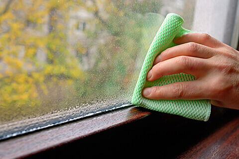 Roomside window condensation